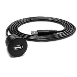 WWX-USB-FM 6FT | Flush Mount USB with 6 ft Extension Cable & Cover