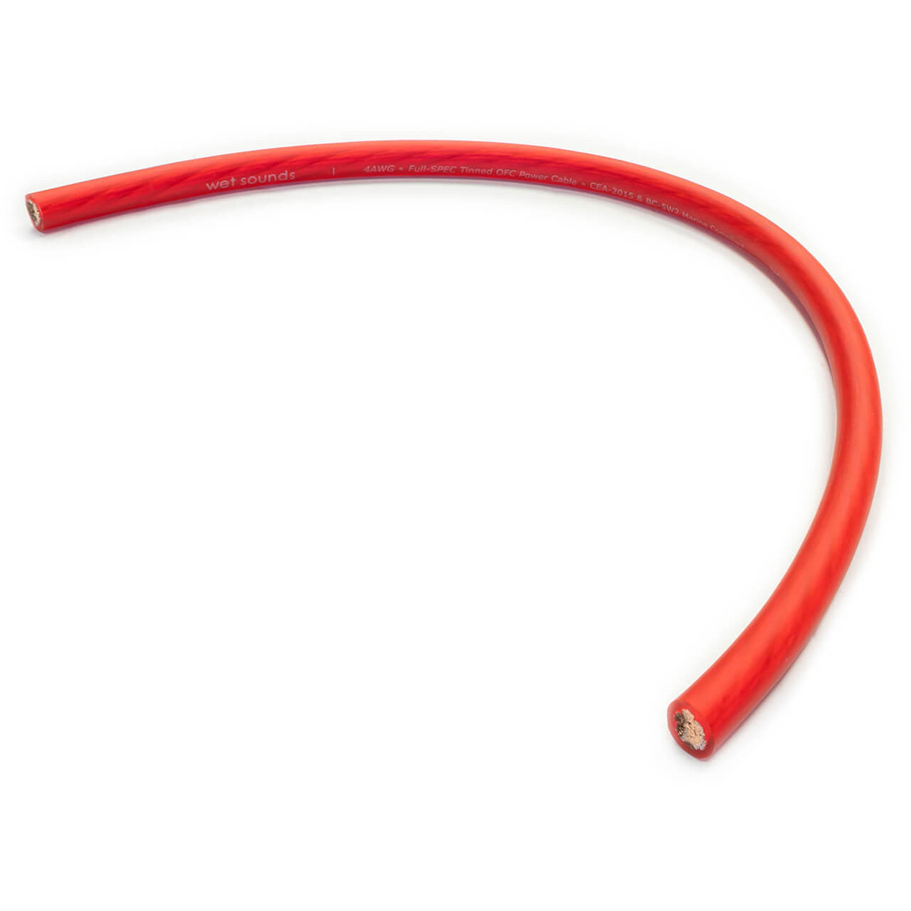 WWX-4G RED-125 | Red Frosted 4GA Wet Wire 125ft Spool