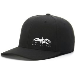 CAP-F-BLKW | Flexfit Cap Black with White Wet Sounds Logo