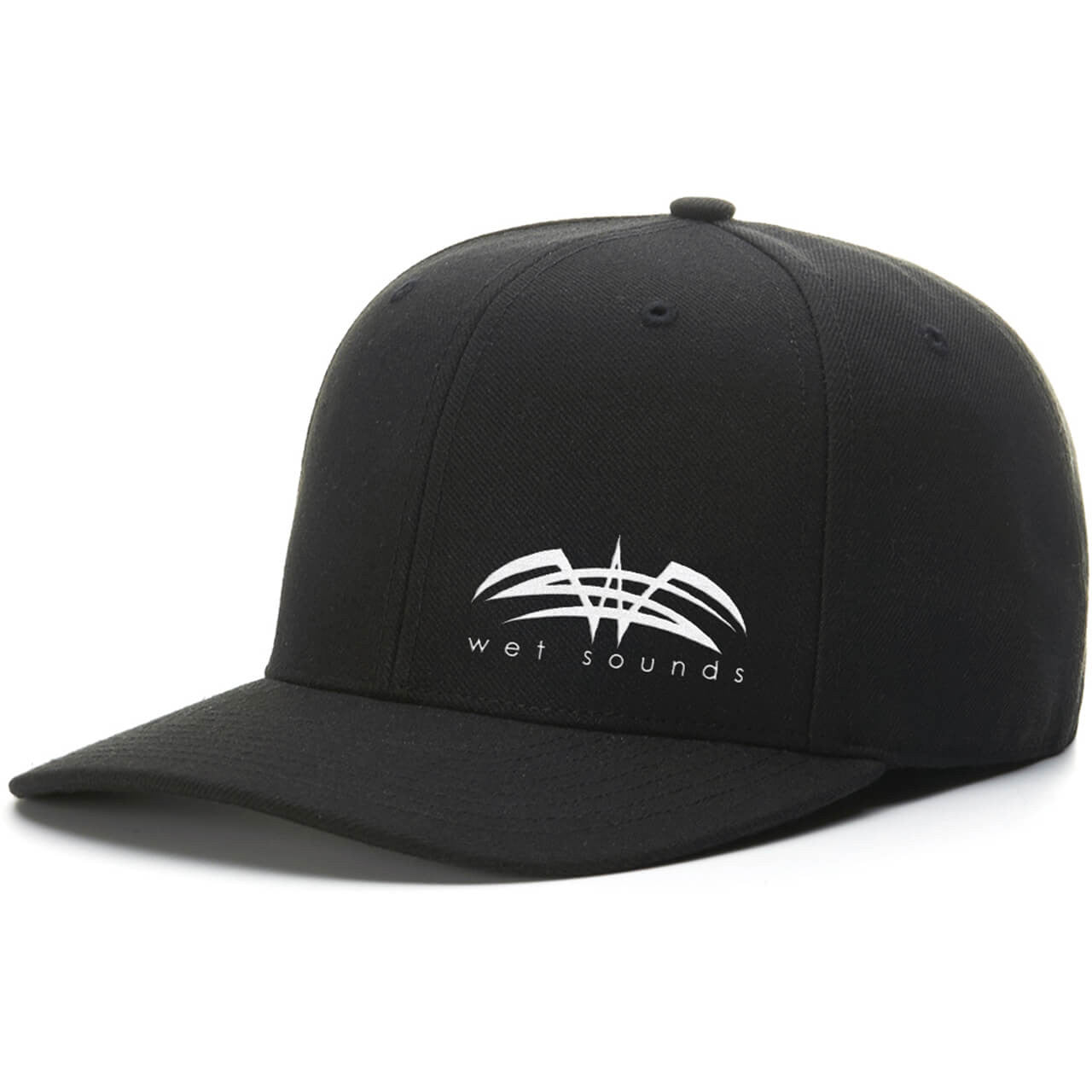 CAP-F-BLKW | Flexfit Cap Black with White Wet Sounds Logo