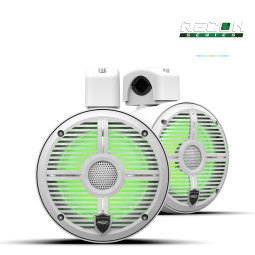 RECON 6 POD-W | 6.5-inch Coaxial Tower Speakers w/ XW-White RGB Grilles