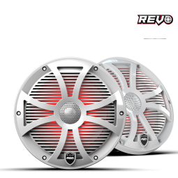REVO 8 SW-W V3 | REVO 8-inch White Coaxial Speakers with SW White RGB Grilles