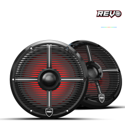 REVO 8-XWB | REVO 8-inch Black Coaxial Speakers with XW Black RGB Grilles