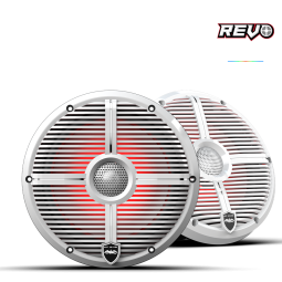REVO 8 XW-W V3 | REVO 8-inch White Coaxial Speakers with XW White RGB Grilles