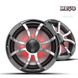 REVO CX-10 XS-G-SS S2 | 10-inch Gunmetal Coaxial Speakers with Gunmetal XS Stainless RGB Grilles