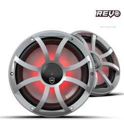 REVO CX-10 XS-S S2 | REVO 10-inch Silver Coaxial Speakers with Silver XS RGB Grilles