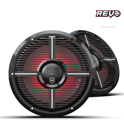 REVO CX-10 XW-B S2 | REVO 10-inch Black Coaxial Speakers with Black XW RGB Grilles