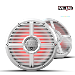 REVO CX-10 XW-W S2 | REVO 10-inch White Coaxial Speakers with White XW RGB Grilles