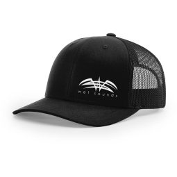 CAP-R-BLK-SNAP YOUTH | Richardson Youth Snapback Cap Black with White Offset Wet Sounds Logo
