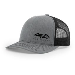 CAP-R-HGB-SNAP YOUTH | Richardson Youth Snapback Cap Heather Gray Black with Black Offset Wet Sounds Logo
