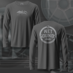 POP-TS-USA-GRY-LS | Men's Wet Sounds Charcoal Long Sleeve USA T-Shirt
